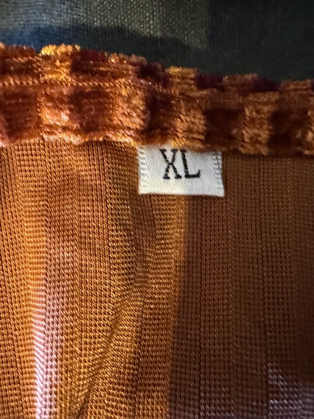 Women's Burnt Orange Velvet V Neck Wrap Dress - Picture 10 of 15